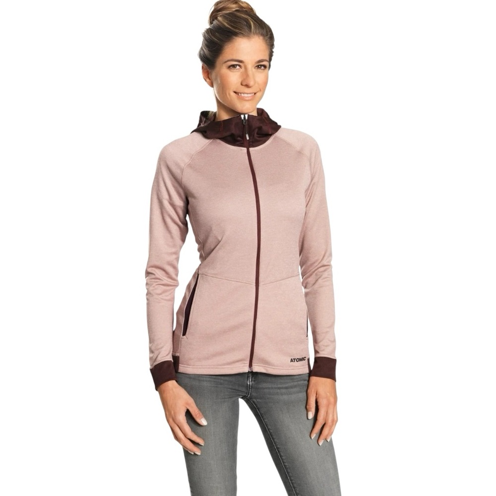Atomic Women's Alps FZ Hoodie Dusty Rose‎ Maroon Medium
